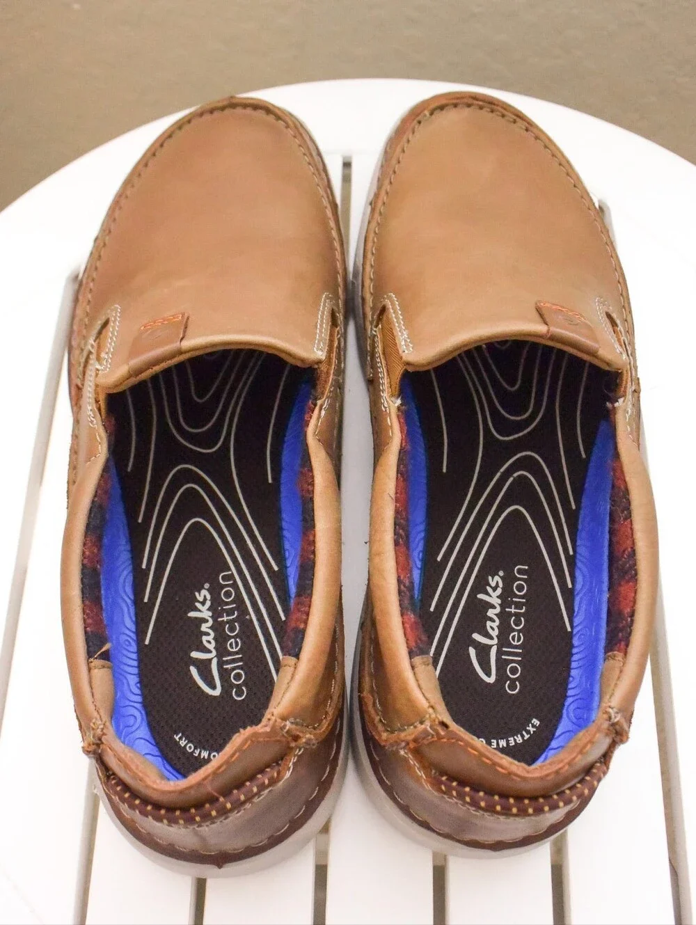 *CLARKS* Gereld Step Tan Leather Slip-On Loafer/Boat Shoes - Size 10M - NEW!